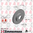 ZIMMERMANN 280.3154.20 - Jeu de 2 disques de frein avant