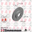 ZIMMERMANN 280.3154.52 - Jeu de 2 disques de frein avant