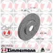 ZIMMERMANN 280.3157.52 - Jeu de 2 disques de frein avant
