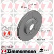 ZIMMERMANN 280.3166.20 - Jeu de 2 disques de frein avant