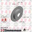 ZIMMERMANN 280.3168.20 - Jeu de 2 disques de frein arrière