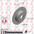 ZIMMERMANN 280.3174.20 - Jeu de 2 disques de frein arrière
