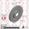 ZIMMERMANN 280.3178.52 - Jeu de 2 disques de frein avant