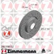 ZIMMERMANN 280.3189.52 - Jeu de 2 disques de frein avant