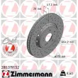 ZIMMERMANN 280.3191.52 - Jeu de 2 disques de frein avant