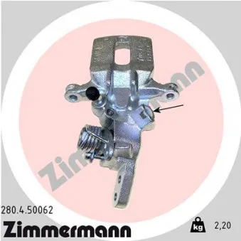 ZIMMERMANN 280.4.50062 - Étrier de frein arrière droit