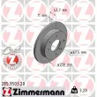 ZIMMERMANN 285.3503.20 - Jeu de 2 disques de frein avant