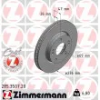ZIMMERMANN 285.3507.20 - Jeu de 2 disques de frein avant