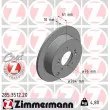 ZIMMERMANN 285.3512.20 - Jeu de 2 disques de frein arrière