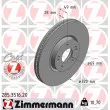ZIMMERMANN 285.3516.20 - Jeu de 2 disques de frein avant