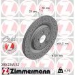 ZIMMERMANN 290.2265.52 - Jeu de 2 disques de frein arrière