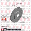 ZIMMERMANN 300.2094.52 - Jeu de 2 disques de frein avant