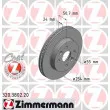 ZIMMERMANN 320.3802.20 - Jeu de 2 disques de frein avant