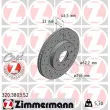 ZIMMERMANN 320.3803.52 - Jeu de 2 disques de frein avant