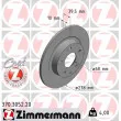 ZIMMERMANN 370.3052.20 - Jeu de 2 disques de frein arrière
