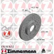 ZIMMERMANN 370.3076.52 - Jeu de 2 disques de frein avant