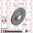 ZIMMERMANN 370.3077.52 - Jeu de 2 disques de frein avant