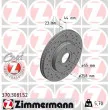 ZIMMERMANN 370.3081.52 - Jeu de 2 disques de frein avant