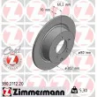 ZIMMERMANN 380.2112.20 - Jeu de 2 disques de frein arrière