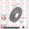 ZIMMERMANN 380.2169.52 - Jeu de 2 disques de frein avant