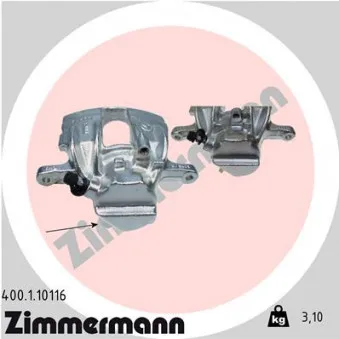 Étrier de frein avant gauche ZIMMERMANN OEM a0014204383