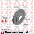 ZIMMERMANN 400.3602.52 - Jeu de 2 disques de frein avant