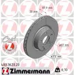 ZIMMERMANN 400.3620.20 - Jeu de 2 disques de frein avant