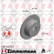 ZIMMERMANN 430.1467.52 - Jeu de 2 disques de frein arrière