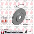 ZIMMERMANN 430.2600.20 - Jeu de 2 disques de frein avant