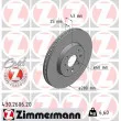 ZIMMERMANN 430.2606.20 - Jeu de 2 disques de frein avant