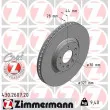 ZIMMERMANN 430.2607.20 - Jeu de 2 disques de frein avant