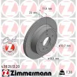 ZIMMERMANN 430.2613.20 - Jeu de 2 disques de frein arrière