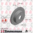 ZIMMERMANN 430.2613.52 - Jeu de 2 disques de frein arrière