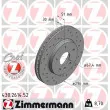 ZIMMERMANN 430.2614.52 - Jeu de 2 disques de frein avant