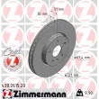 ZIMMERMANN 430.2615.20 - Jeu de 2 disques de frein avant