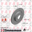 ZIMMERMANN 430.2624.20 - Jeu de 2 disques de frein arrière