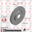 ZIMMERMANN 430.2629.20 - Jeu de 2 disques de frein avant