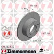 ZIMMERMANN 430.2633.20 - Jeu de 2 disques de frein arrière