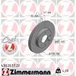 ZIMMERMANN 430.2637.20 - Jeu de 2 disques de frein avant