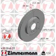 ZIMMERMANN 430.2646.20 - Jeu de 2 disques de frein avant