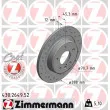 ZIMMERMANN 430.2649.52 - Jeu de 2 disques de frein arrière