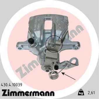 ZIMMERMANN 430.4.10039 - Étrier de frein arrière droit
