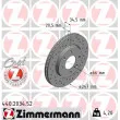 ZIMMERMANN 440.2034.52 - Jeu de 2 disques de frein avant