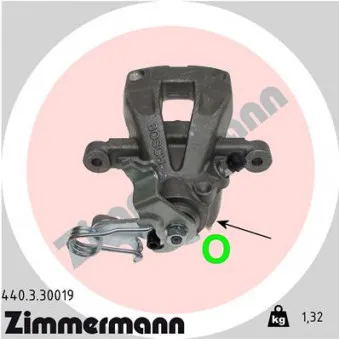 Étrier de frein arrière gauche ZIMMERMANN OEM 4400R4