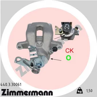 Étrier de frein arrière gauche ZIMMERMANN OEM 4400P4