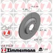 ZIMMERMANN 440.3112.20 - Jeu de 2 disques de frein arrière