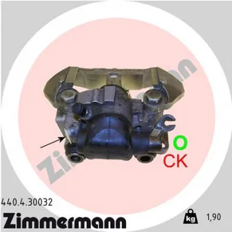 Étrier de frein arrière droit ZIMMERMANN OEM 7701204847