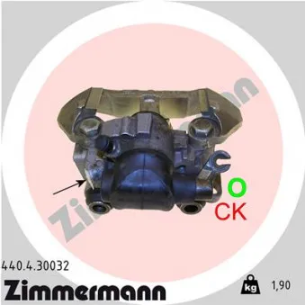 Étrier de frein arrière droit ZIMMERMANN OEM 7701202143