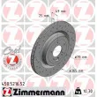 ZIMMERMANN 450.5216.52 - Jeu de 2 disques de frein arrière