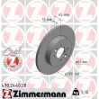 ZIMMERMANN 470.2440.20 - Jeu de 2 disques de frein arrière